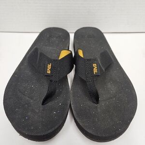 Teva Black Sandals with Yellow Accents